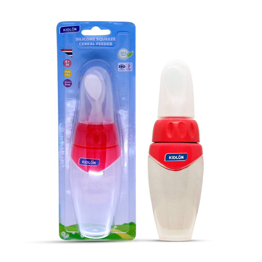 Kidlon Silicone Food Feeder with Spoon (BPA Free)