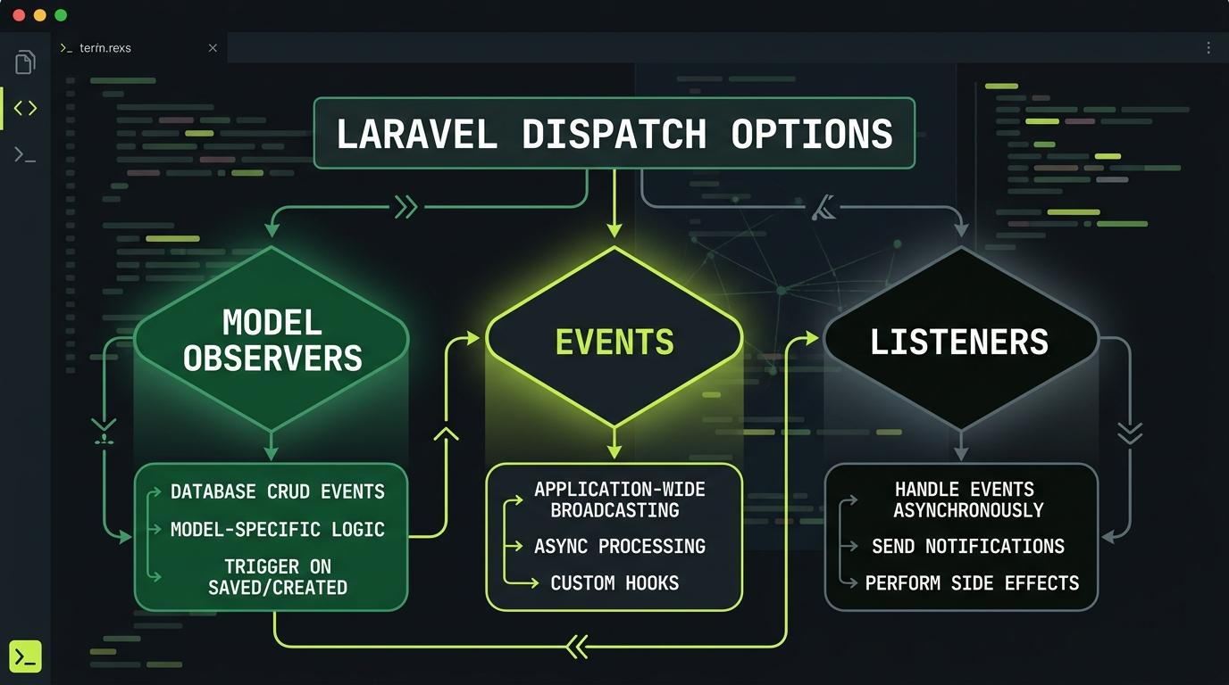 Cover image for Model Observers vs Events vs Listeners in Laravel: Pick the Right Tool