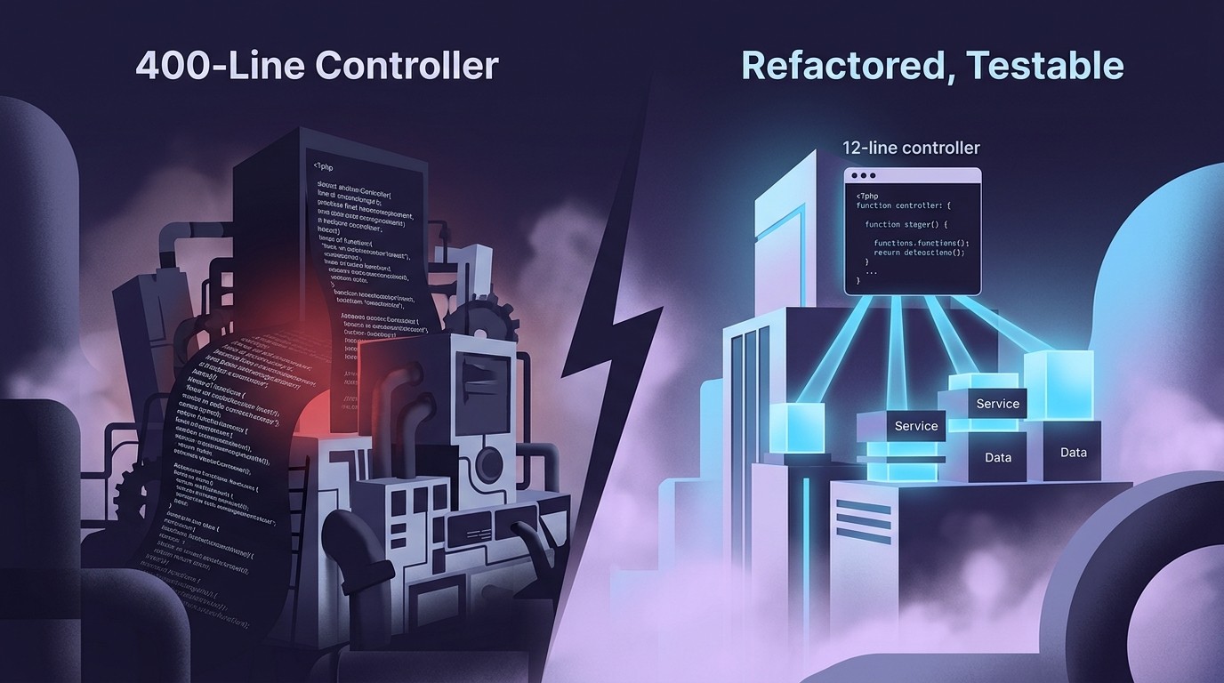 Cover image for Refactor Story: A 400-Line Controller to Something Testable