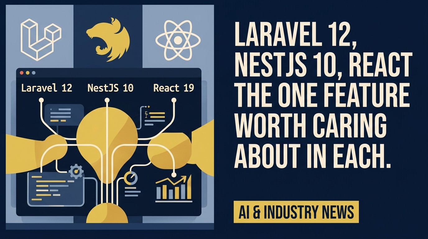Cover image for Laravel 12, NestJS 10, React 19: The One Feature Worth Caring About in Each