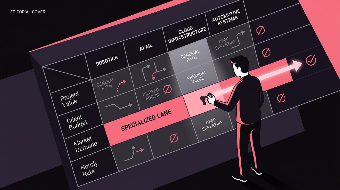 Cover image for Specializing Beats Generalizing: A Decision Table for Freelance Engineers