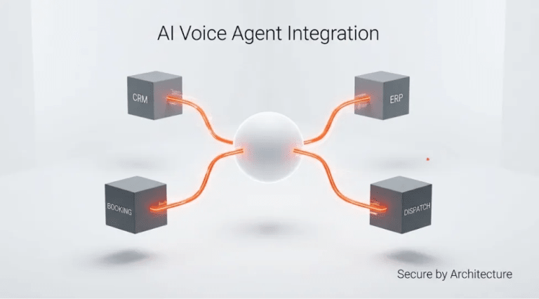 Visual breakdown of the five most common security gaps in AI voice agent data integrations including API scope, PII controls, prompt injection, audit logging, and LLM data retention