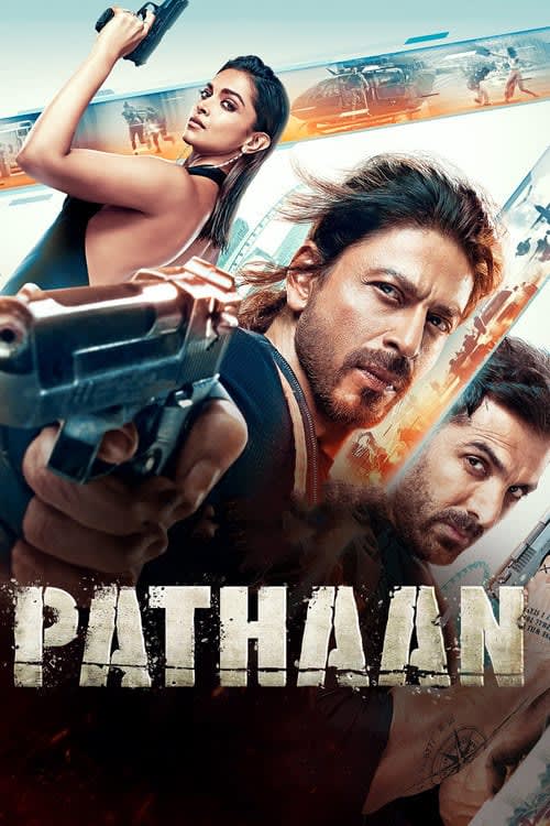 Pathaan (2023) movie poster featuring Shah Rukh Khan