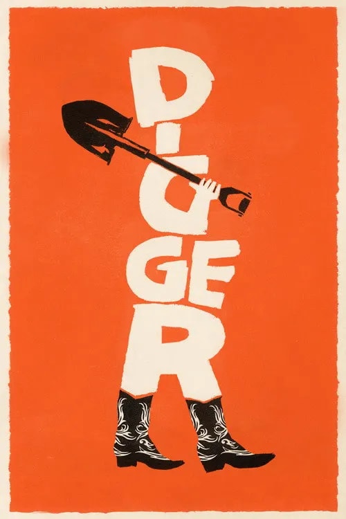 Digger (2026) movie poster featuring Tom Cruise as Digger Rockwell