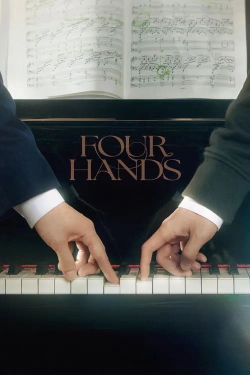 Poster for Four Hands, Two Sonatas (2026) featuring the lead cast in a dramatic pose at an arts high school.
