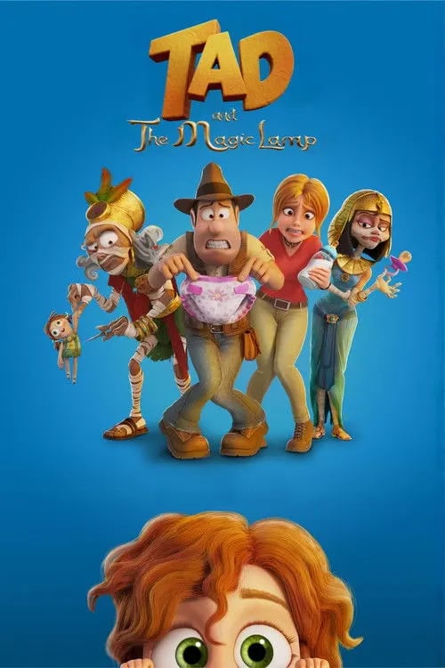 Tad and The Magic Lamp (2026) movie poster featuring Tadeo Jones and his friends in an adventurous pose.