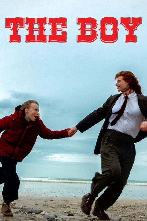 The Boy (2026) movie poster featuring a silhouette of a woman running along a Cornish coast with the tagline Run Like The Wind.