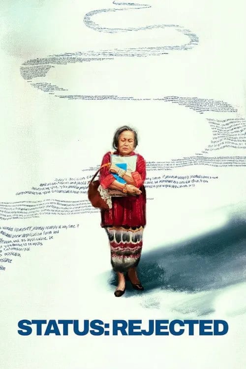 Movie poster for Status: Rejected (2026) featuring the main cast including Ruby Ruiz against a digital-themed background.