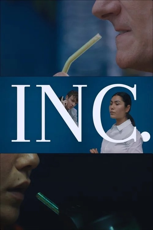 Movie poster for Crude Awakenings (2026) featuring the main cast in a corporate office setting
