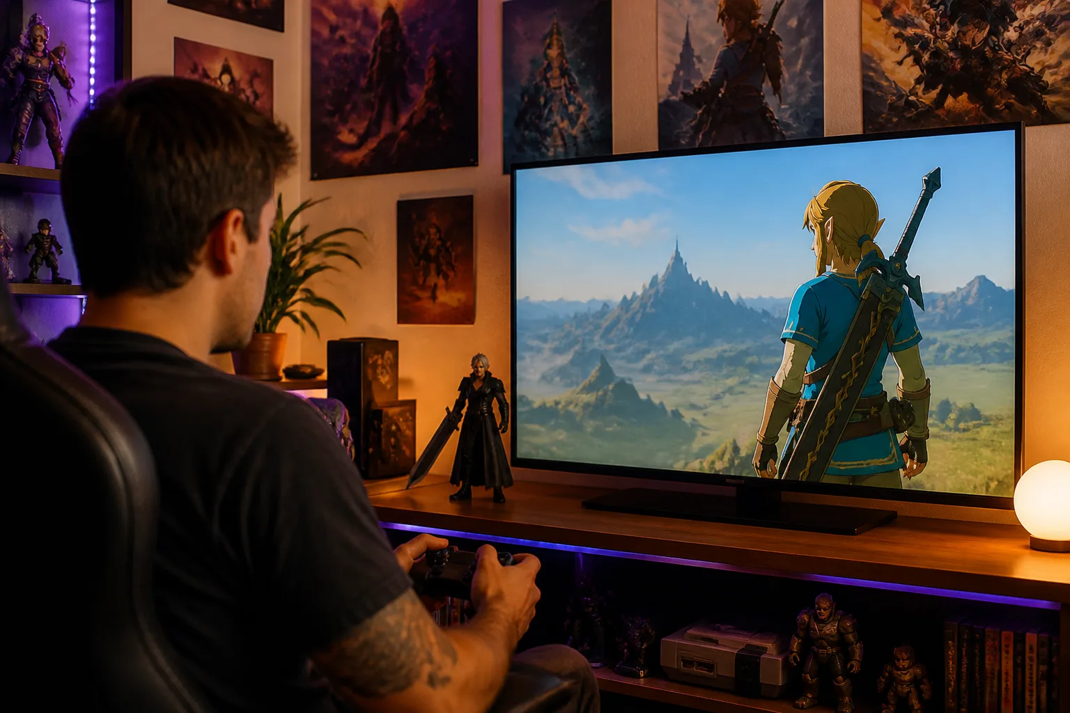 Photo: infinitebrief.com A gaming setup showcasing iconic video game characters from several remakes