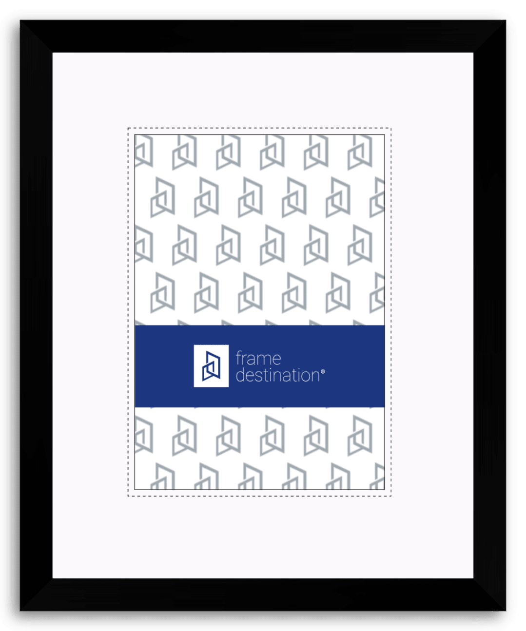 Classic Matte Black Picture Frame with Mat P94 | Frame Destination