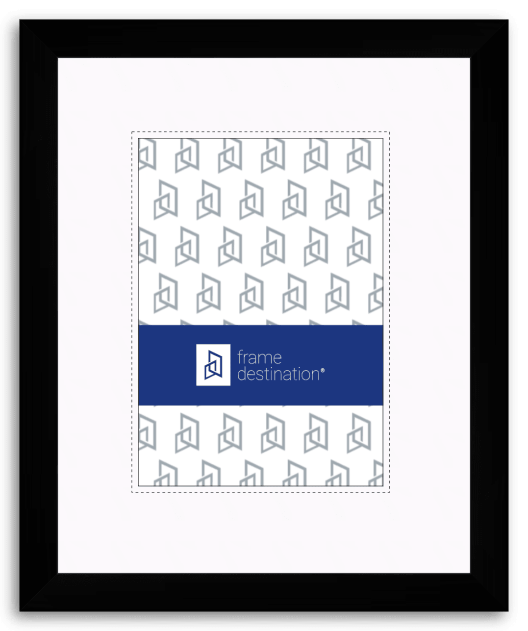 Gallery Style Black Wood Picture Frame with Mat P851 | Frame Destination