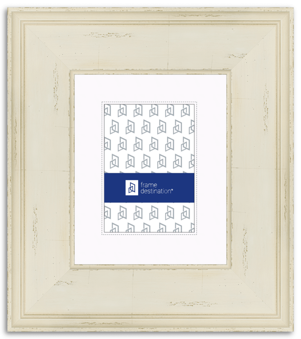 French Vanilla Plein Air Wood Frame With Mat P742 Frame Destination