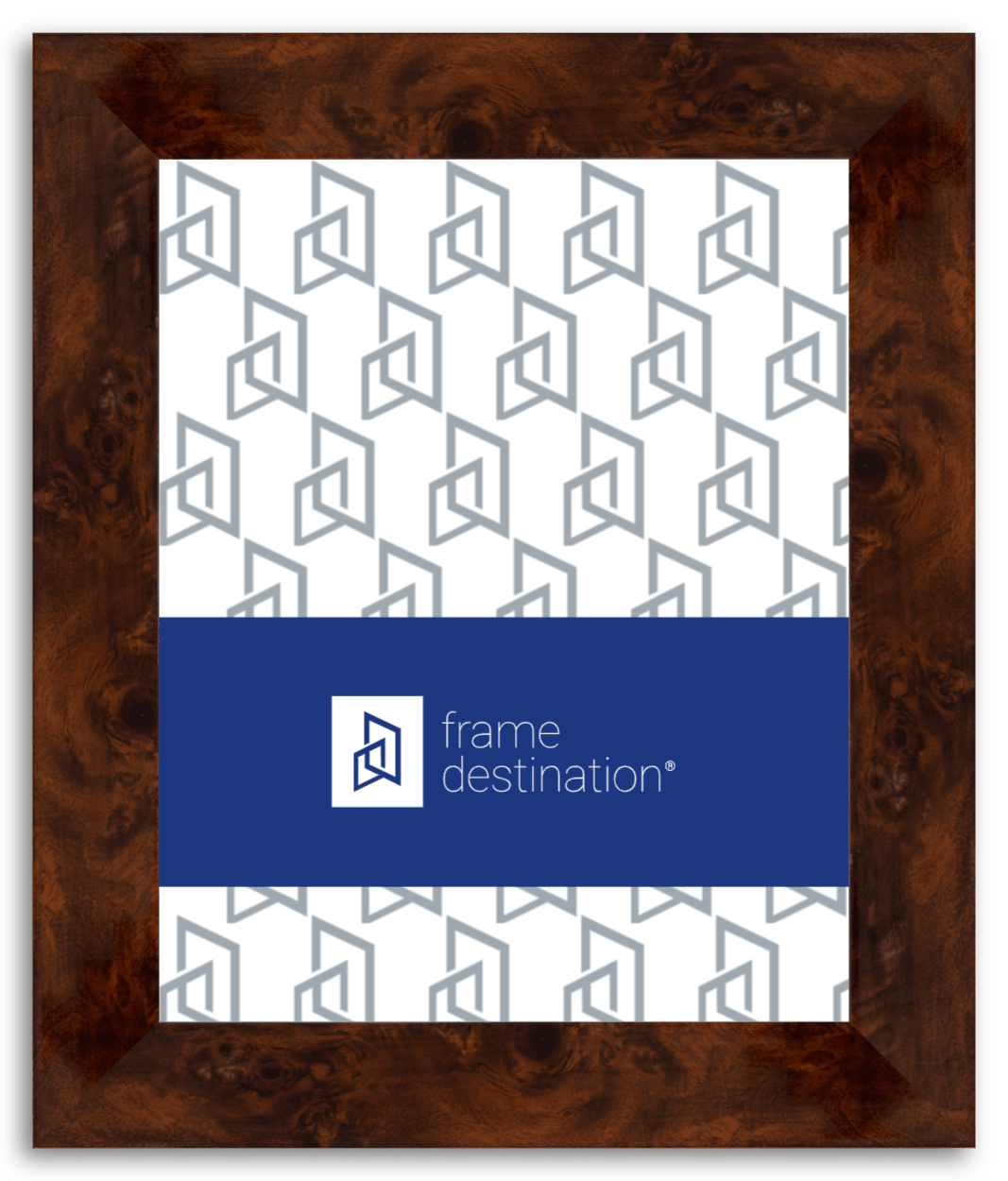Hi-Gloss Walnut Burled Wood Frame P311 | Frame Destination