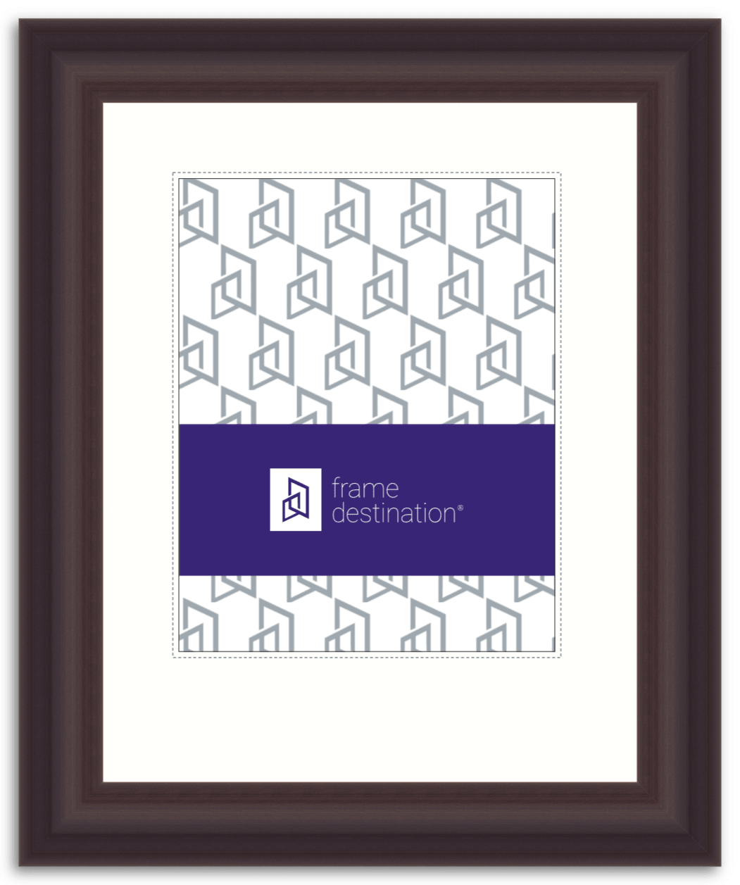 Espresso Archival Diploma Frame with White Mat - P205 | Frame Destination