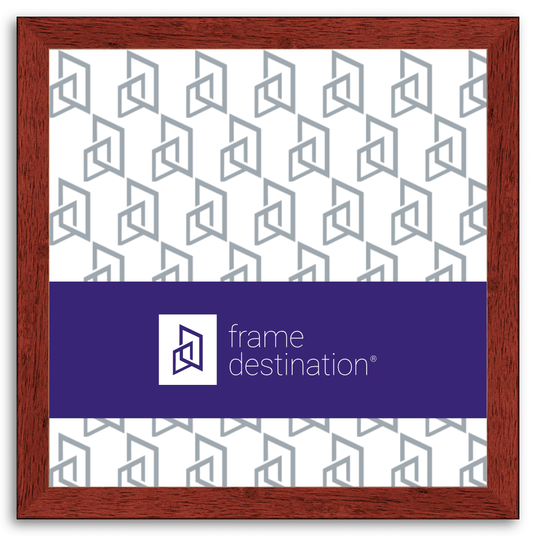 Classic Burgundy Stain Square Wood Veneer Frame P502A | Frame Destination