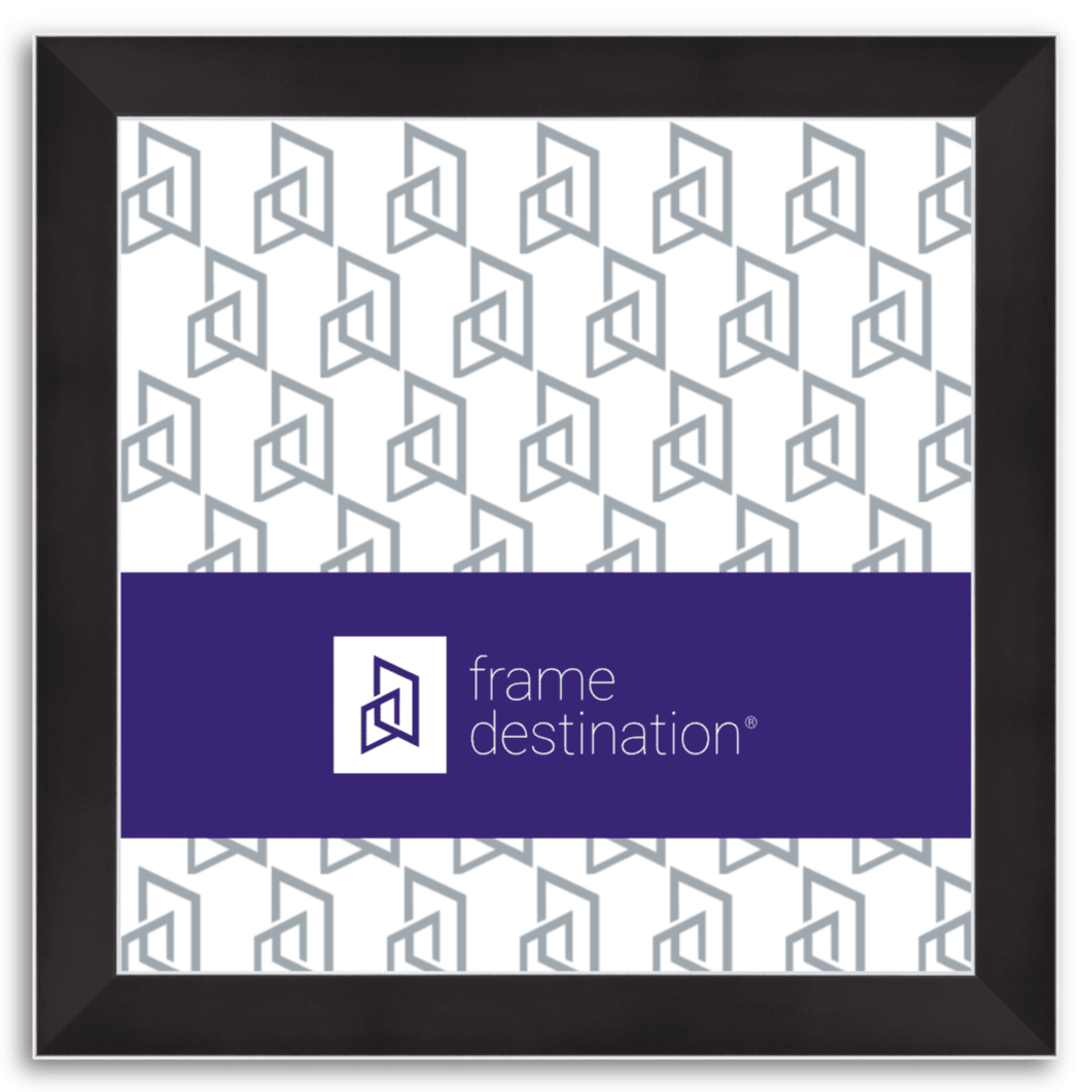 Black with Silver Detail Square Wood Frame P526 | Frame Destination