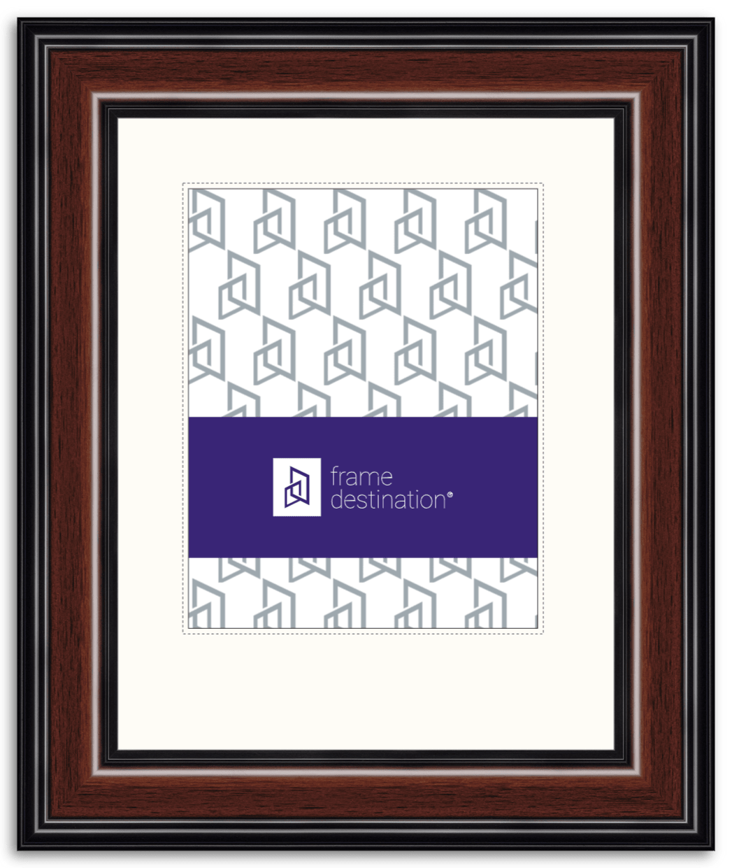 Walnut Wood Diploma Frame with Off White Mat - P210 | Frame Destination