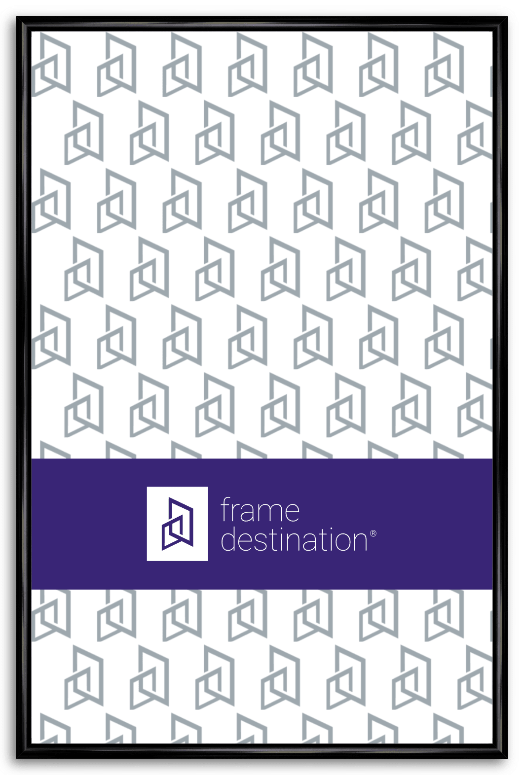 Round Top Gloss Black Metal Poster Frame P15 | Frame Destination