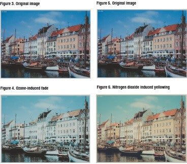 Air pollution comparison images