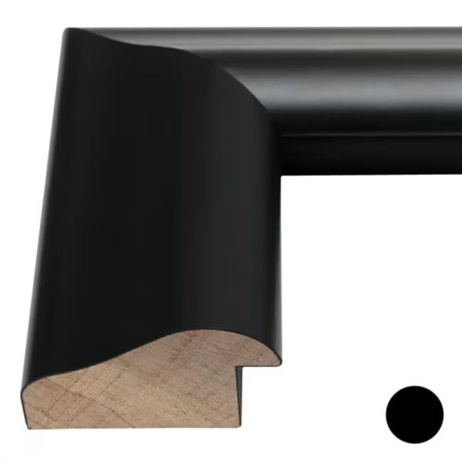 beveled black wood picture frame