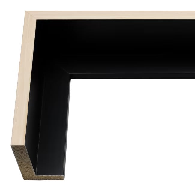 black wood canvas floating picture frame
