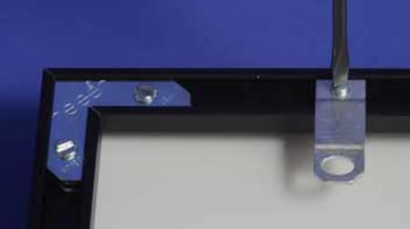 Attach hanging wire mounts