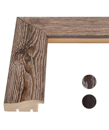 Rounded Rustic Picture Frame in Wood 543