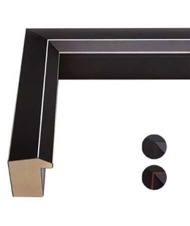 Tall Angled Wood Frame with Color Inlay 581