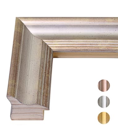 Sloped Wood Frame in Metallic Colors 716