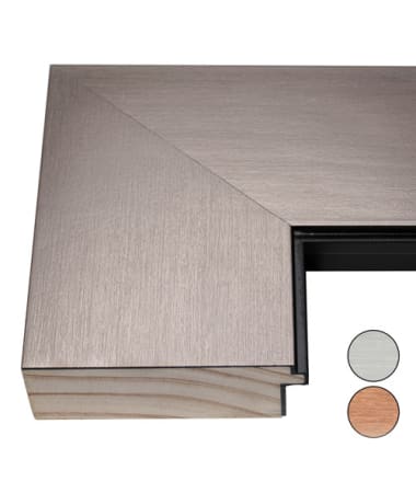 Bold Wood Frame with Glossy Metallic Finish 741