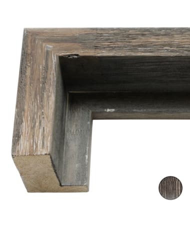 Distressed Barnwood Style Canvas Floater Frame F325