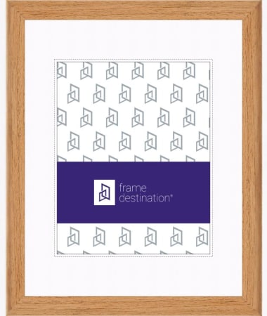 Tall Diploma Frame in Natural Wood with White Mat PS30
