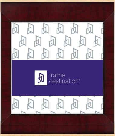 Square Picture Frame in Wood with Silver Edges P526