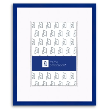 Vivid Blue Metallic Picture Frame with Mat P117V