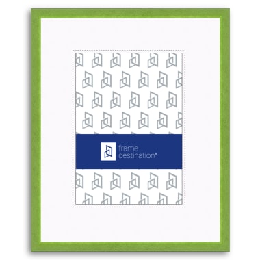 Cyber Green Picture Frame Metallic Art Deco with Mat P117V