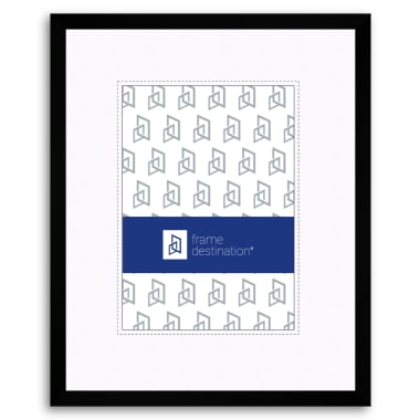 Nielsen P117 Metal Picture Frame in Matte Black with White Mat