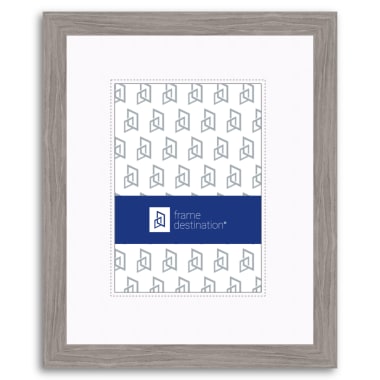 Gray Picture Frame Real Wood with Woodgrain Finish and Mat P547