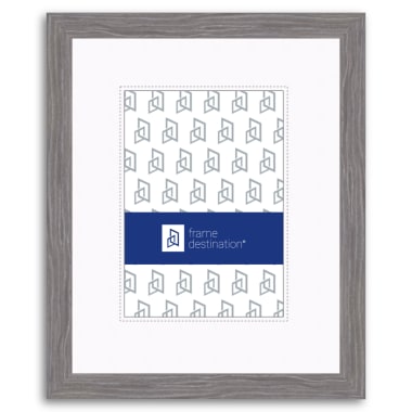 Charcoal Gray Picture Frame Woodgrain Finish with Mat P547