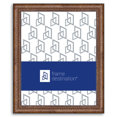 Light Brown Picture Frame in Ornate Antique Wood P721