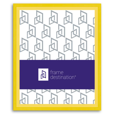 Canary Yellow Picture Frame Sloped Angular Wood P435