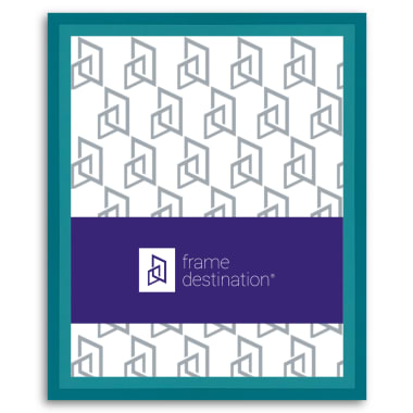 Aqua Green Picture Frame in Angular Wood P435