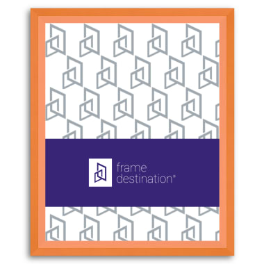 Orange Picture Frame with Dramatic Angle and Real Wood P435