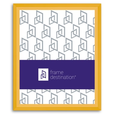 Yellow Picture Frame Sloped Angular Wood P435