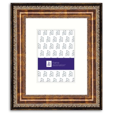 Archival Ornate Frame in Burnt Gold with Museum Glass 8Ply Mat P200