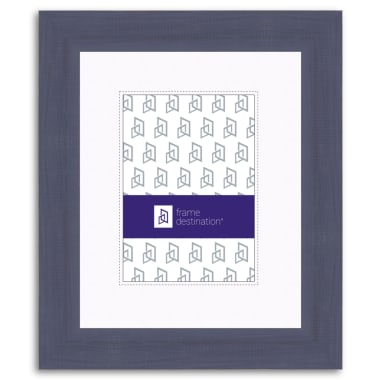 Distressed Blue Wood Picture Frame with Mat P792