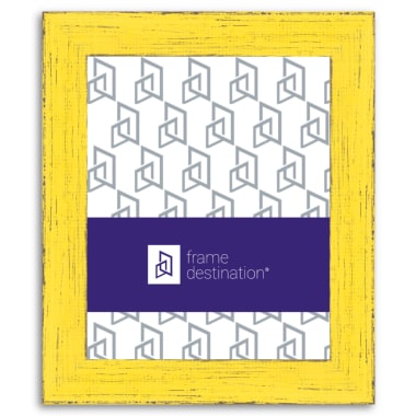 Yellow Picture Frame Distressed Wood P792