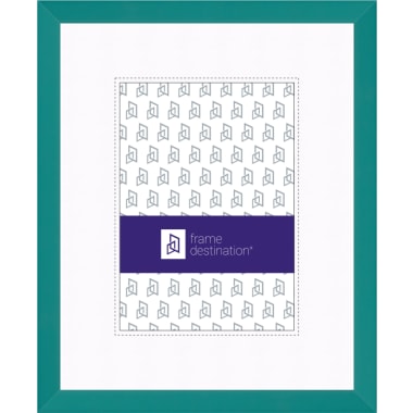 Wood Picture Frame with White Mat in Rich Matte Jewel Tones P235