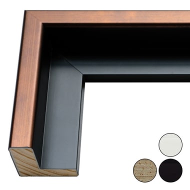 Black Canvas Floater Frame Optional Metallic Finish F306