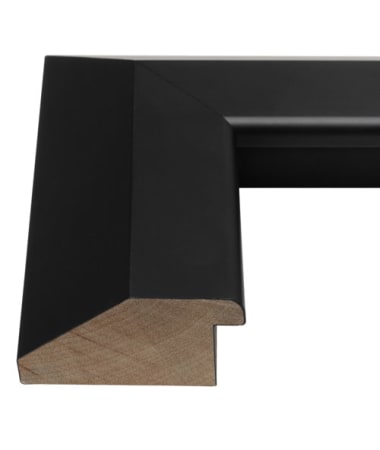 Beveled Black Wood Picture Frame Over 2” Wide 219